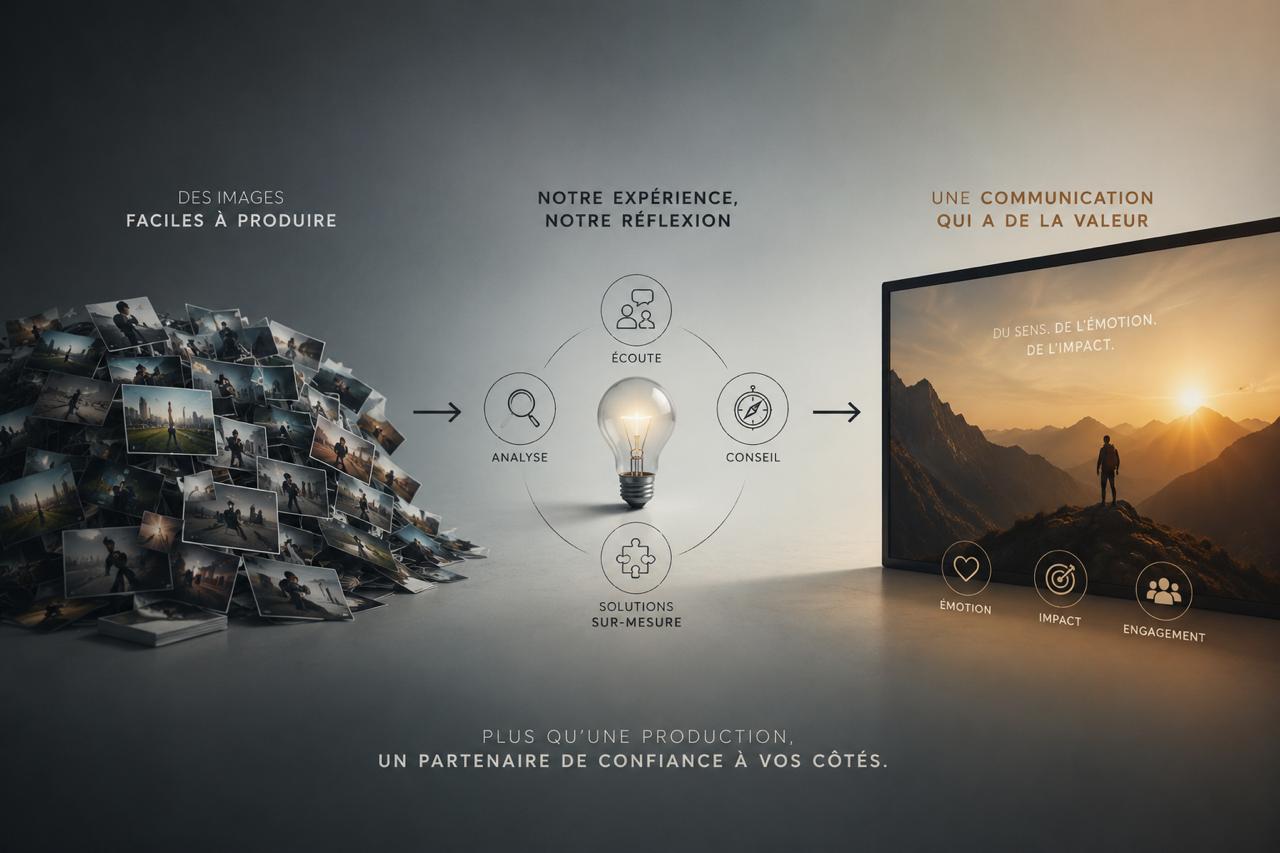 De la matière première aux images qui communiquent : écoute, analyse, conseil et solutions sur mesure